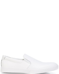 weiße Slip-On Sneakers aus Leder von Calvin Klein