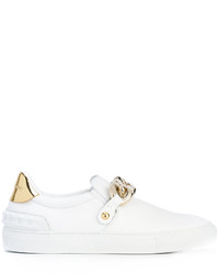 weiße Slip-On Sneakers aus Leder von Casadei