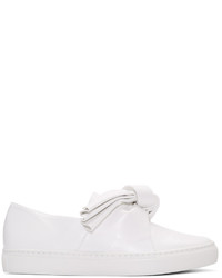 weiße Slip-On Sneakers aus Leder von Cédric Charlier