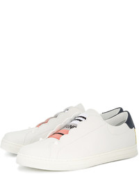 weiße Slip-On Sneakers aus Leder von Fendi
