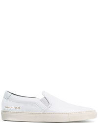 weiße Slip-On Sneakers aus Leder von Common Projects