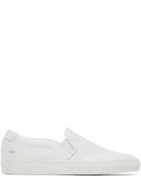 weiße Slip-On Sneakers aus Leder von Common Projects