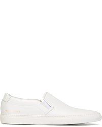 weiße Slip-On Sneakers aus Leder von Common Projects