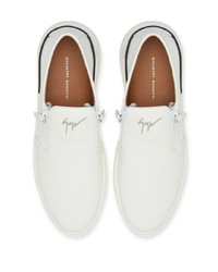 weiße Slip-On Sneakers aus Leder von Giuseppe Zanotti