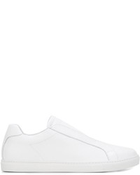 weiße Slip-On Sneakers aus Leder von Dondup