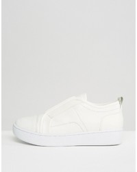 weiße Slip-On Sneakers aus Leder von G Star