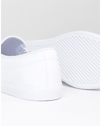 weiße Slip-On Sneakers aus Leder von Lacoste