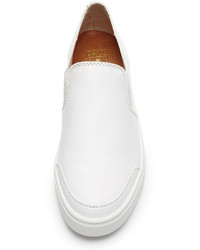 weiße Slip-On Sneakers aus Leder von Frye