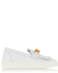 weiße Slip-On Sneakers aus Leder von Giuseppe Zanotti