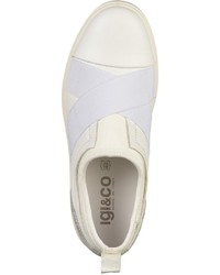 weiße Slip-On Sneakers aus Leder von IGI&Co