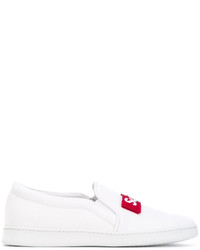 weiße Slip-On Sneakers aus Leder von Joshua Sanders
