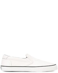 weiße Slip-On Sneakers aus Leder von Kenzo