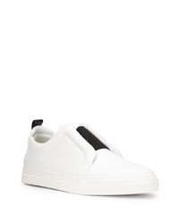 weiße Slip-On Sneakers aus Leder von Pierre Hardy