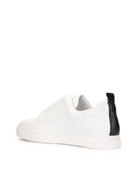 weiße Slip-On Sneakers aus Leder von Pierre Hardy