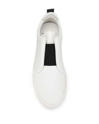 weiße Slip-On Sneakers aus Leder von Pierre Hardy