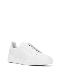 weiße Slip-On Sneakers aus Leder von Ermenegildo Zegna XXX