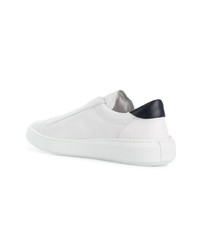 weiße Slip-On Sneakers aus Leder von Moncler