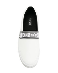 weiße Slip-On Sneakers aus Leder von Kenzo