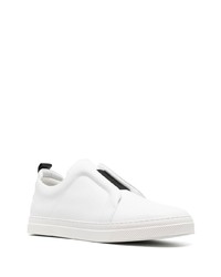 weiße Slip-On Sneakers aus Leder von Pierre Hardy