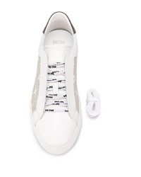 weiße Slip-On Sneakers aus Leder von MCM