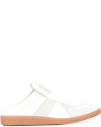 weiße Slip-On Sneakers aus Leder von Maison Margiela