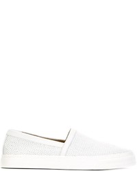 weiße Slip-On Sneakers aus Leder von Marc Jacobs