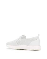 weiße Slip-On Sneakers aus Leder von Baldinini