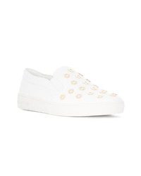 weiße Slip-On Sneakers aus Leder von MICHAEL Michael Kors