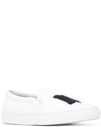 weiße Slip-On Sneakers aus Leder von Joshua Sanders