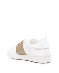 weiße Slip-On Sneakers aus Leder von Valentino Garavani