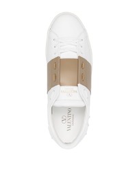 weiße Slip-On Sneakers aus Leder von Valentino Garavani