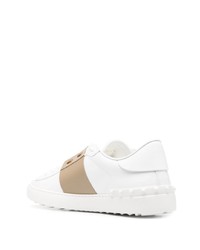 weiße Slip-On Sneakers aus Leder von Valentino Garavani