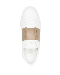 weiße Slip-On Sneakers aus Leder von Valentino Garavani