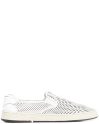 weiße Slip-On Sneakers aus Leder von OSKLEN