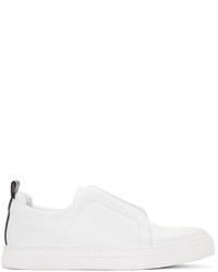 weiße Slip-On Sneakers aus Leder von Pierre Hardy