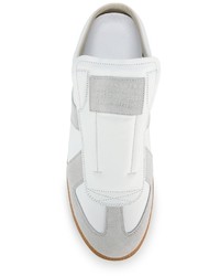 weiße Slip-On Sneakers aus Leder von Maison Margiela