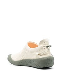 weiße Slip-On Sneakers aus Leder von Stone Island Shadow Project