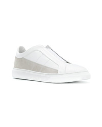 weiße Slip-On Sneakers aus Leder von Hogan