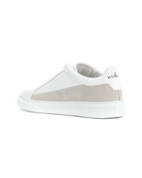 weiße Slip-On Sneakers aus Leder von Hogan