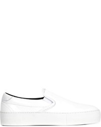 weiße Slip-On Sneakers aus Leder von Sofie D'hoore