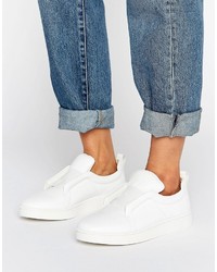 weiße Slip-On Sneakers aus Leder von Sol Sana