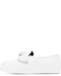 weiße Slip-On Sneakers aus Leder von Rebecca Minkoff