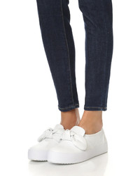 weiße Slip-On Sneakers aus Leder von Rebecca Minkoff