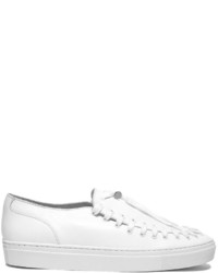 weiße Slip-On Sneakers aus Leder von Swear