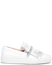weiße Slip-On Sneakers aus Leder von Swear