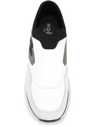 weiße Slip-On Sneakers aus Leder von Hogan