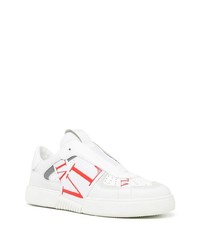 weiße Slip-On Sneakers aus Leder von Valentino Garavani