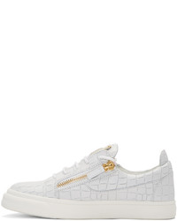 weiße Slip-On Sneakers aus Leder von Giuseppe Zanotti