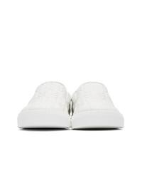 weiße Slip-On Sneakers aus Leder von Gucci