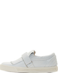 weiße Slip-On Sneakers aus Leder von Marc Jacobs